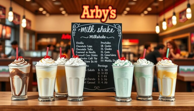 arby's milkshakes menu with prices