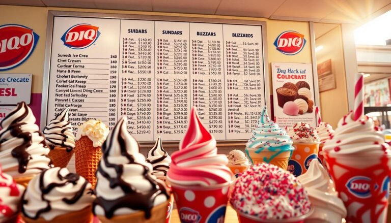 dairy queen ice cream menu with prices
