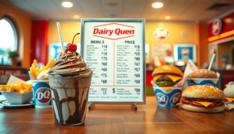 dairy queen menu with prices